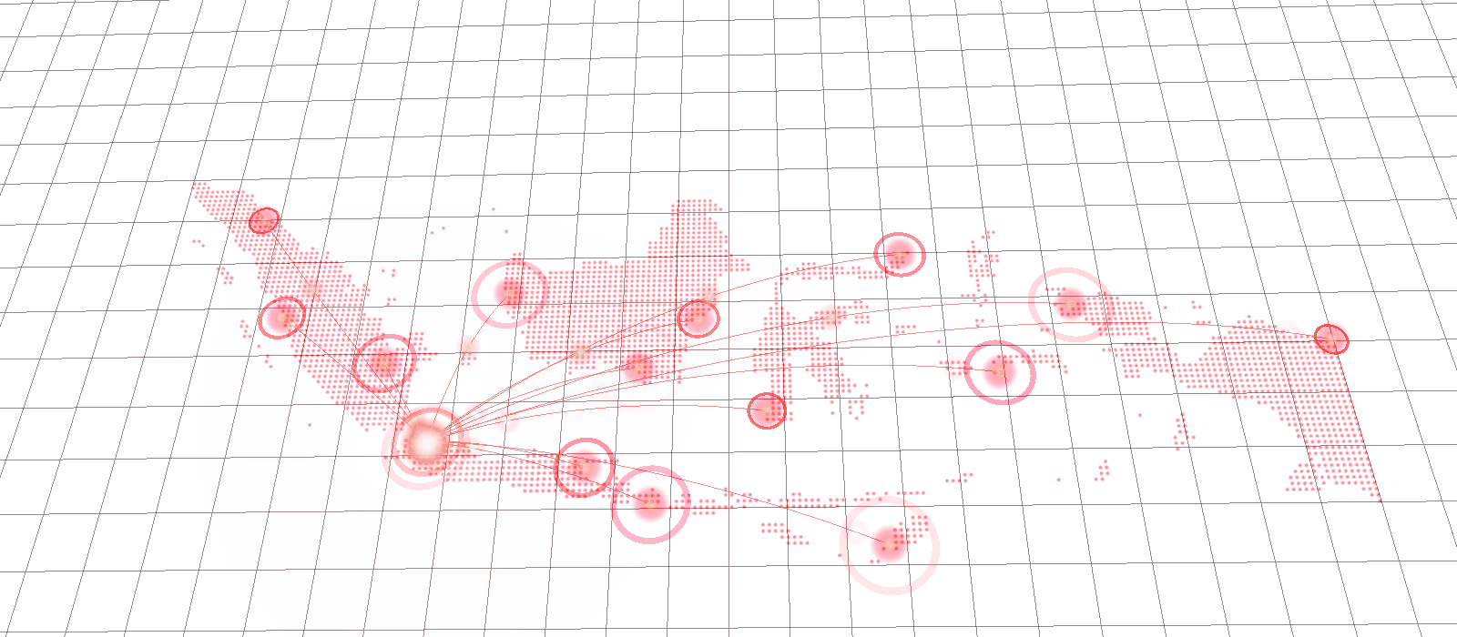 Holographic map of the Indonesian archipelago made of points of light